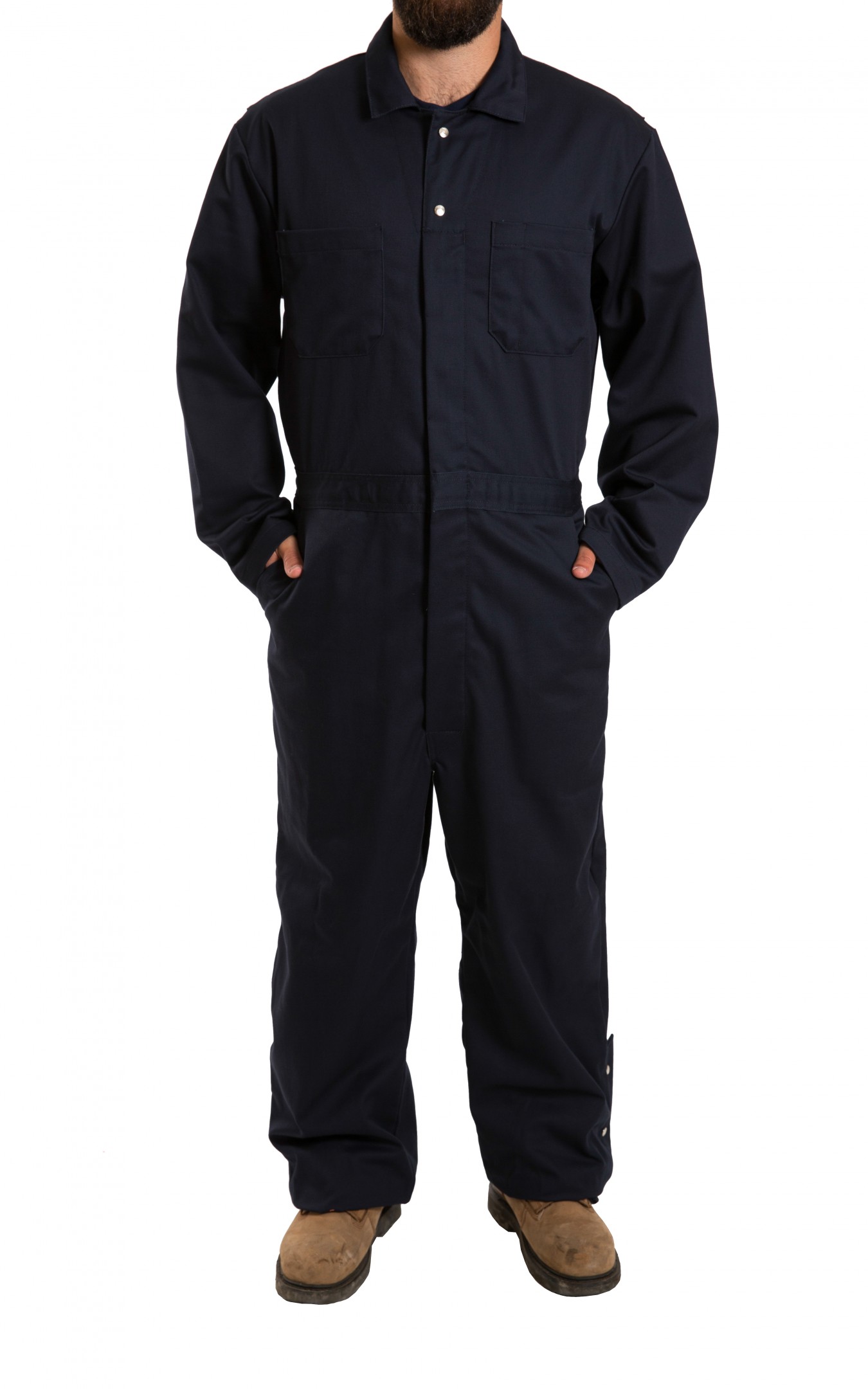 Universal Overall  Cotton Brass Button Closure Coverall (Heavy  Weight)-Short Sleeve